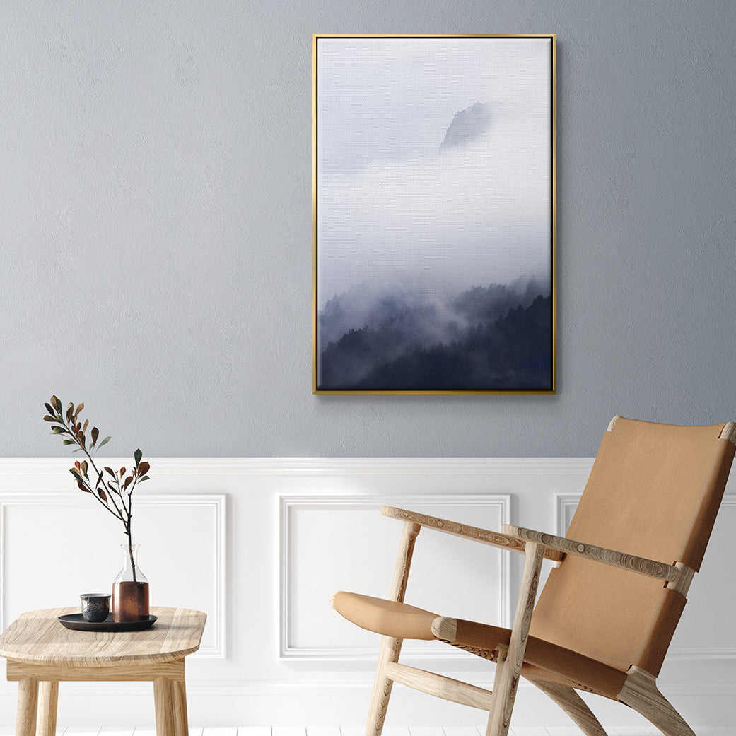 Above the Clouds - Floater Framed Canvas Print