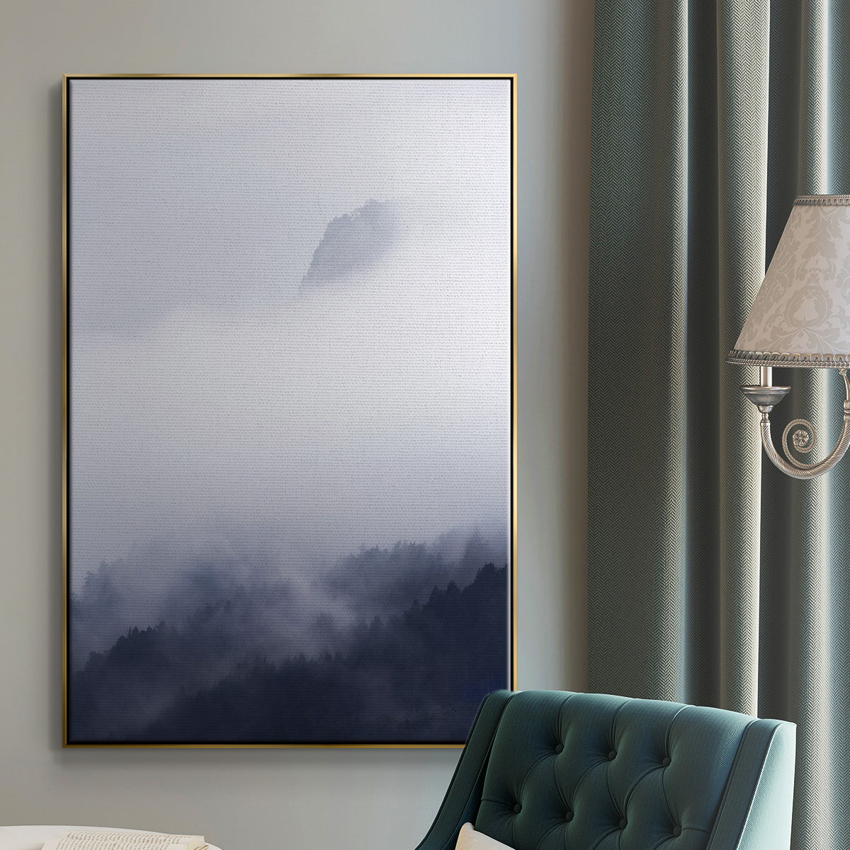 Above the Clouds - Floater Framed Canvas Print