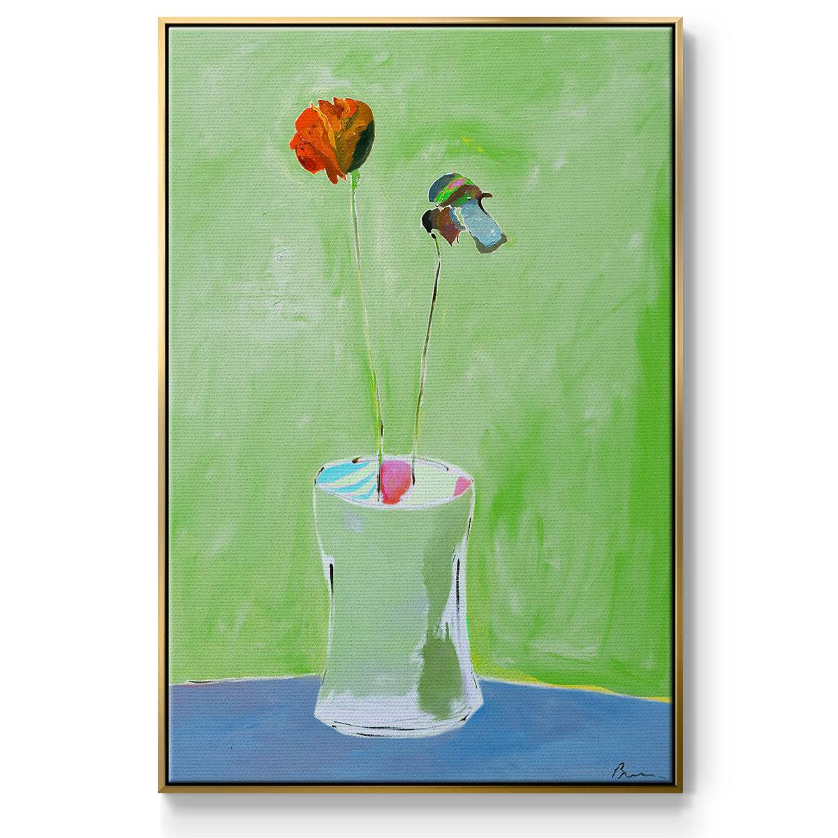 Green Day - Floater Framed Canvas Print