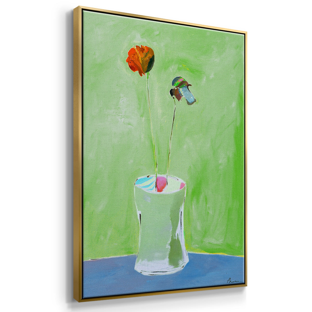 Green Day - Floater Framed Canvas Print