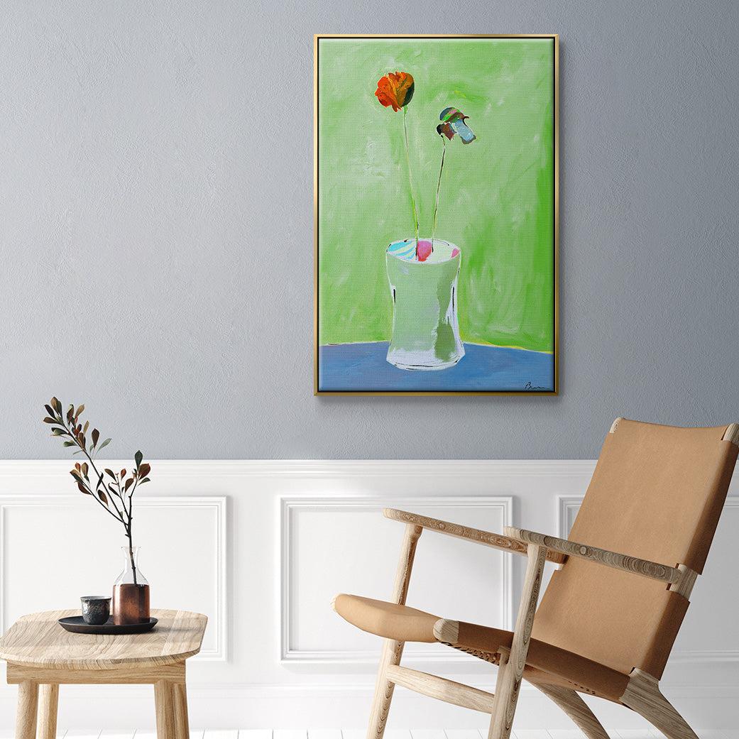 Green Day - Floater Framed Canvas Print