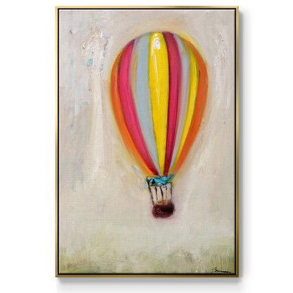Lucky Hot Air Balloon - Floater Framed Canvas Print