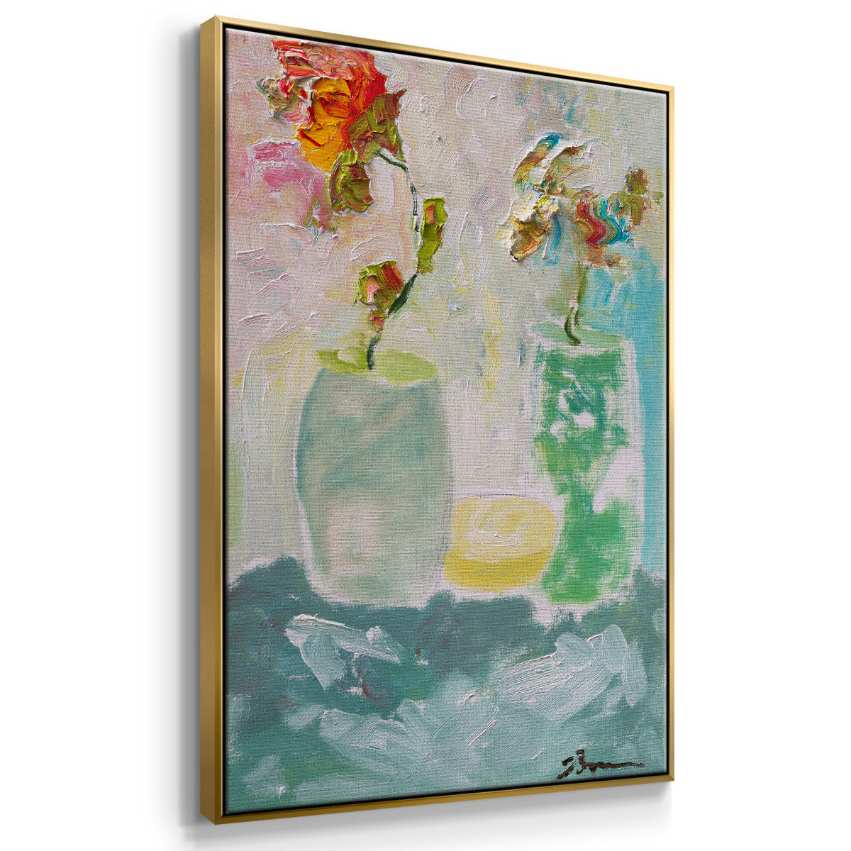 Tahitian Sunrise - Floater Framed Canvas Print