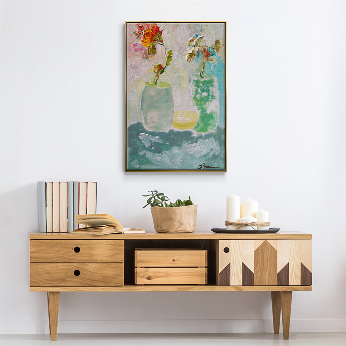 Tahitian Sunrise - Floater Framed Canvas Print