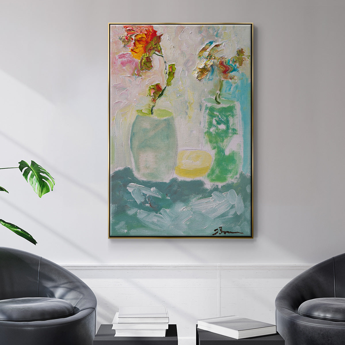 Tahitian Sunrise - Floater Framed Canvas Print