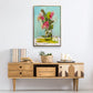 Turquoise Lilly - Floater Framed Canvas Print