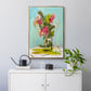 Turquoise Lilly - Floater Framed Canvas Print