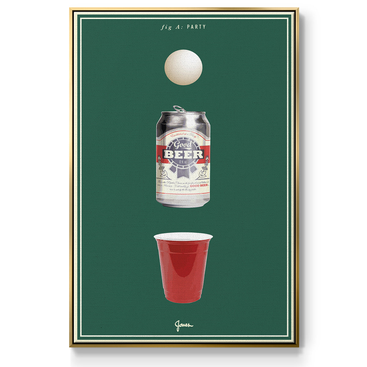 Fig. A: Party - Floater Framed Canvas Print