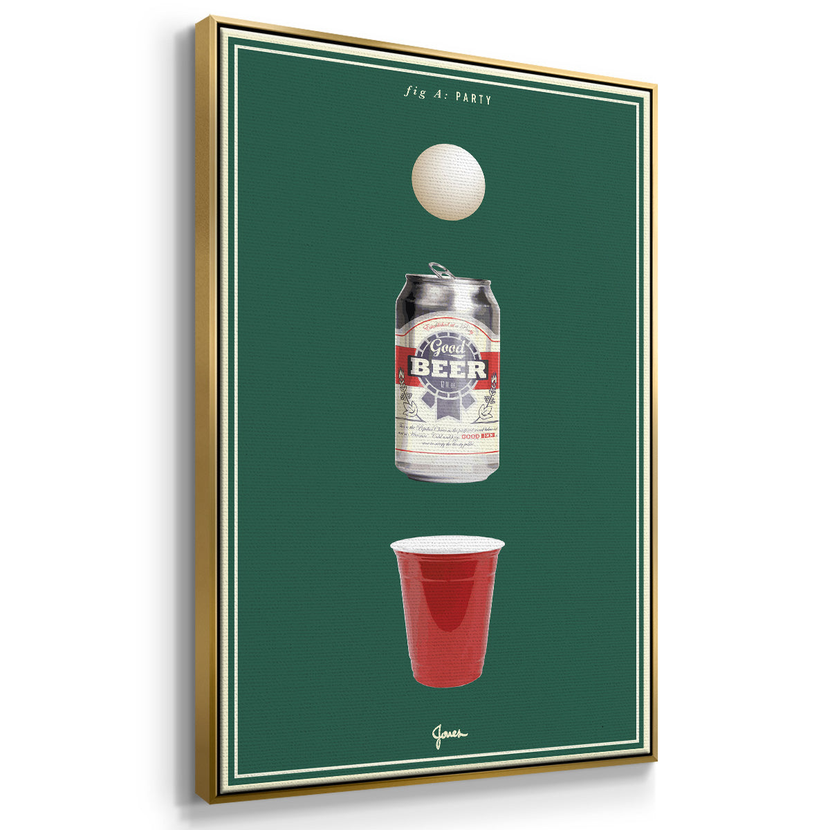 Fig. A: Party - Floater Framed Canvas Print