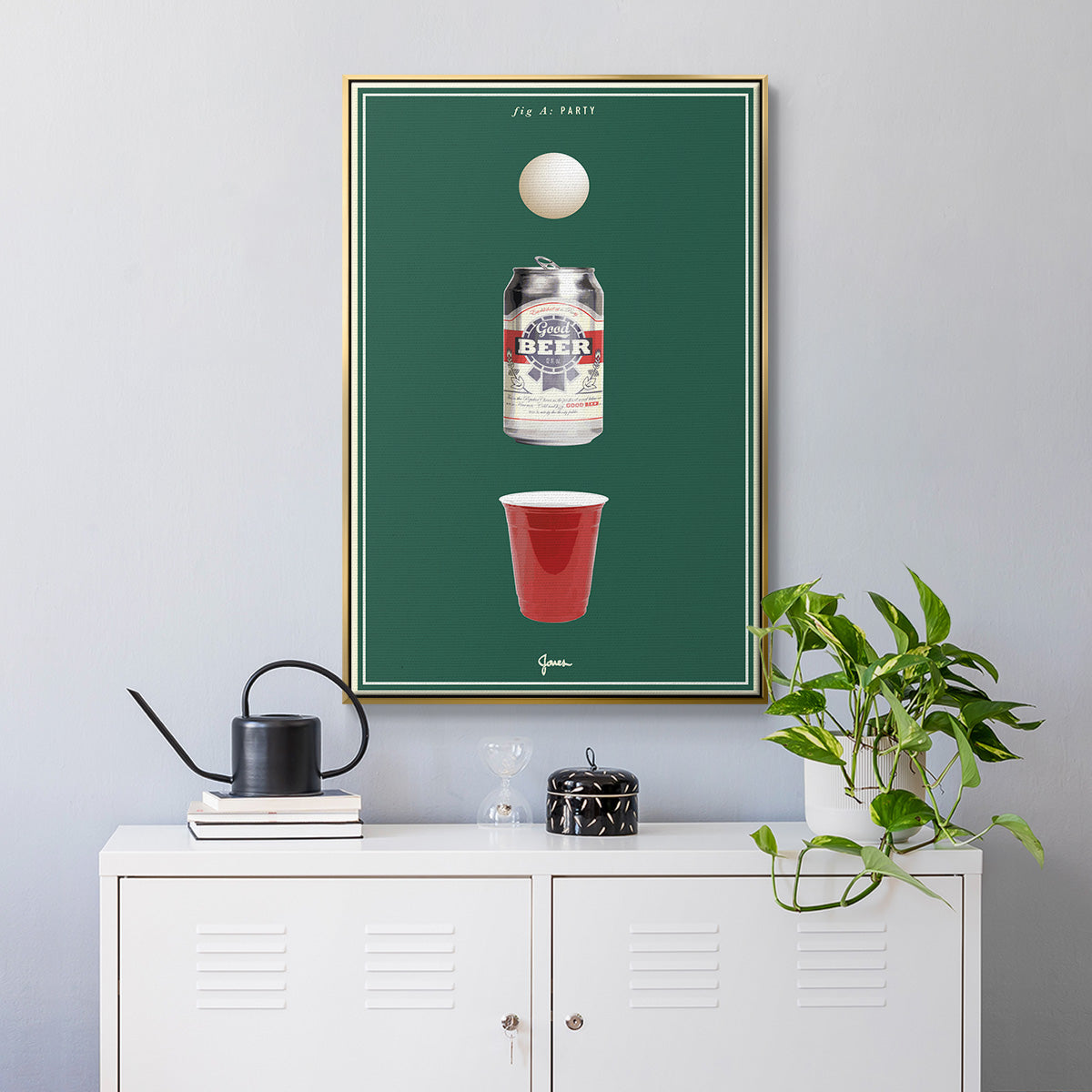 Fig. A: Party - Floater Framed Canvas Print