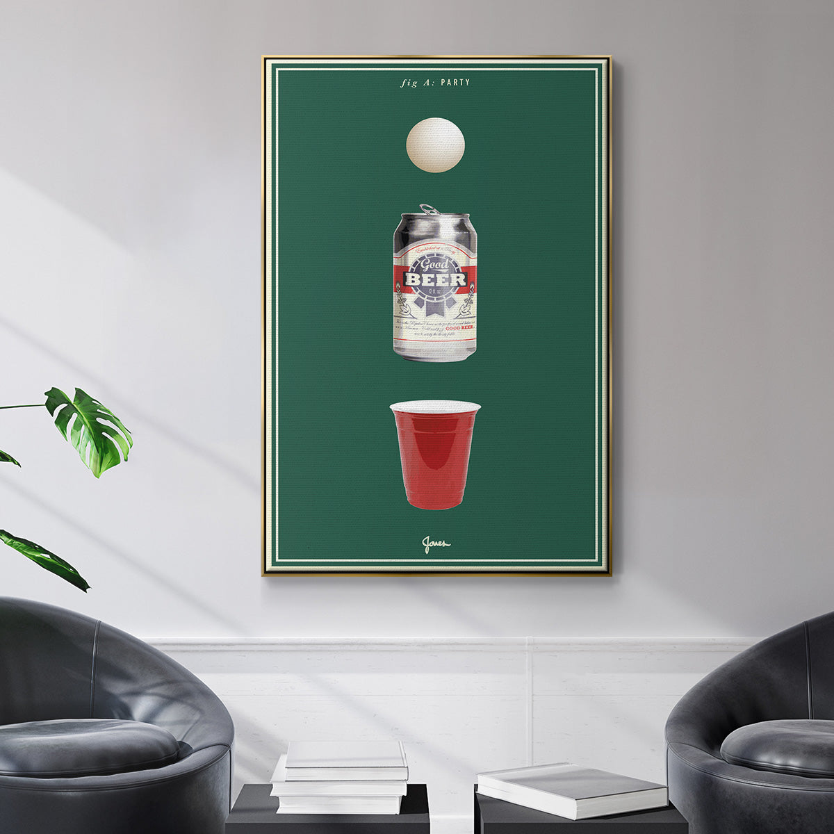 Fig. A: Party - Floater Framed Canvas Print