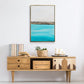 Harmony in Turquiose - Floater Framed Canvas Print