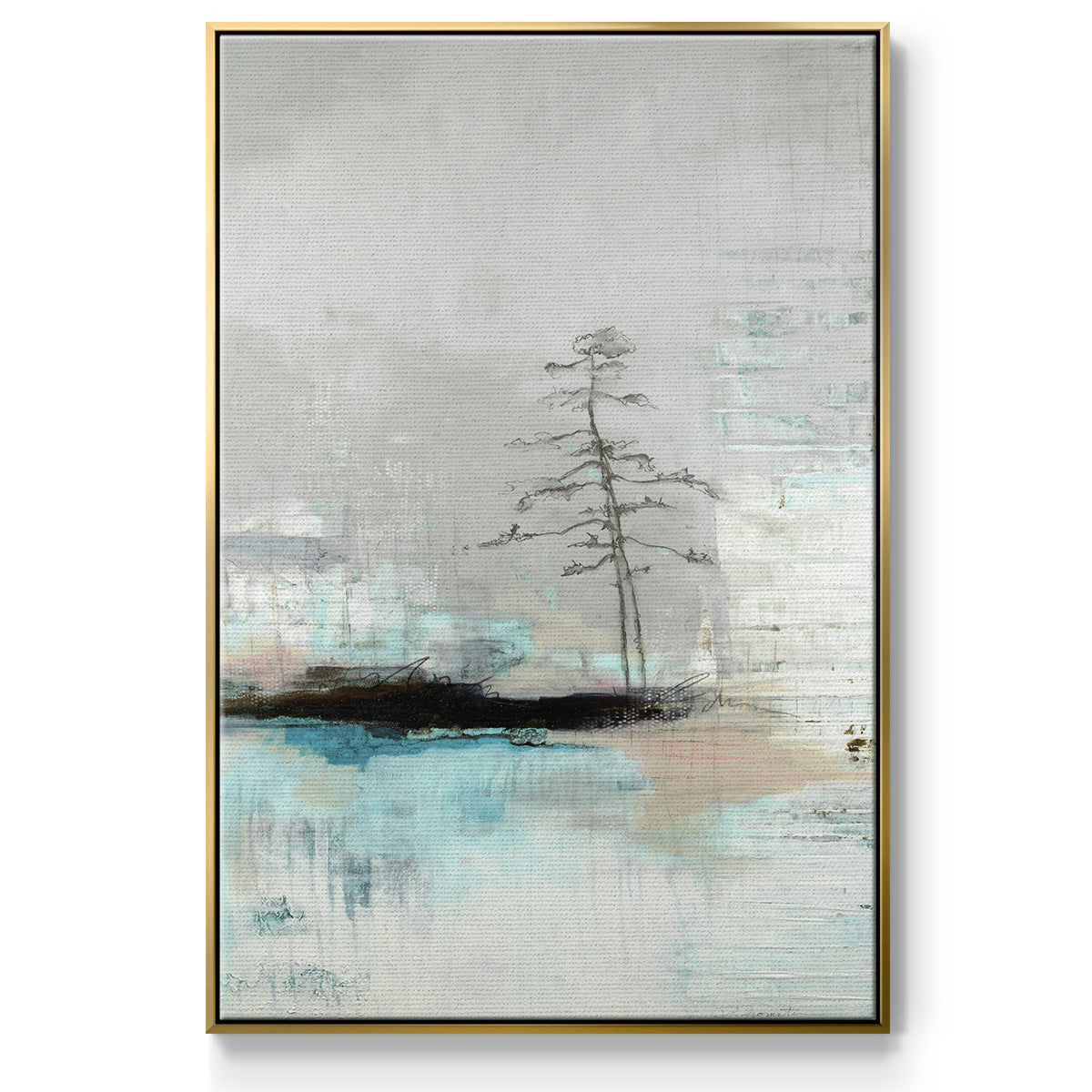 The Edge of Independence - Floater Framed Canvas Print
