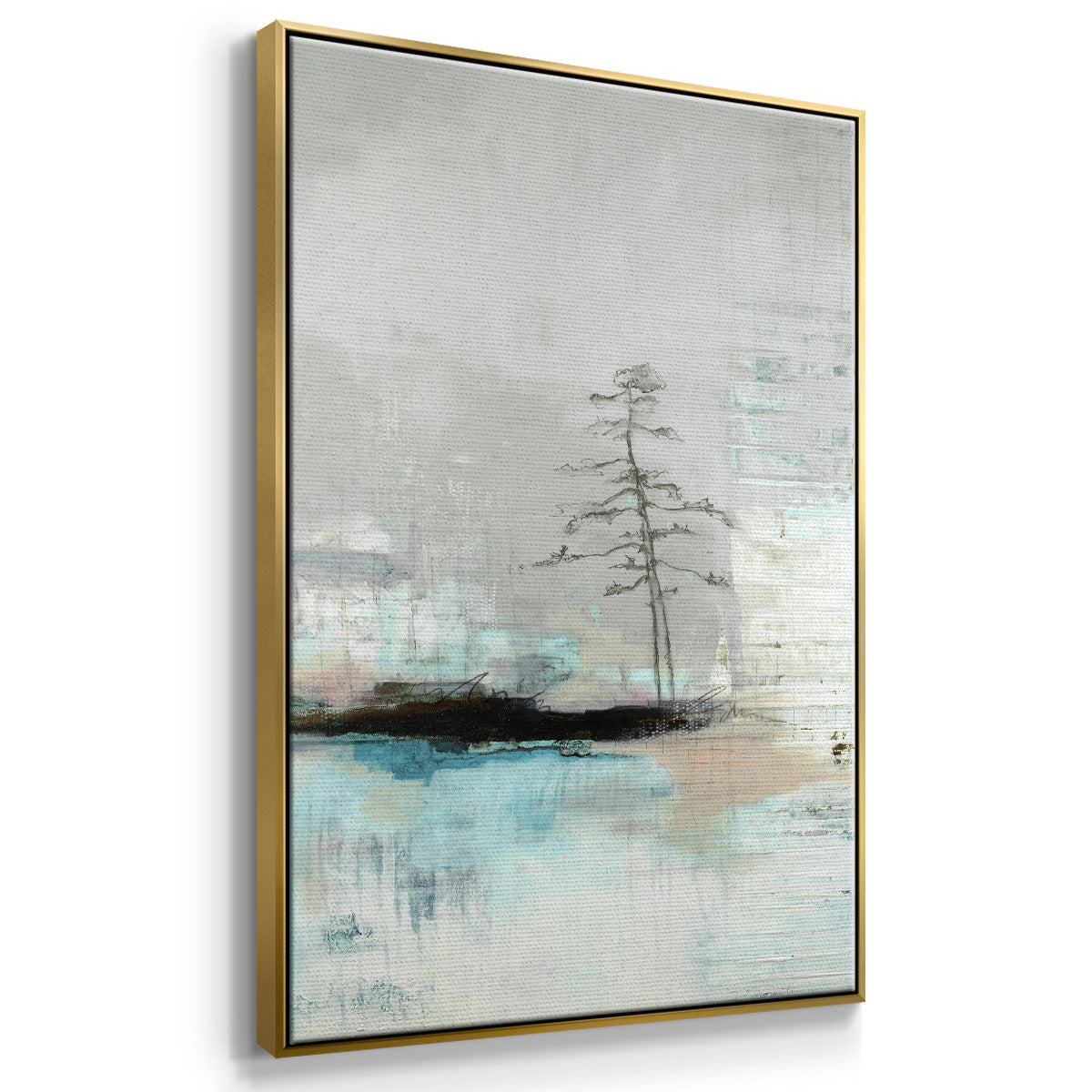 The Edge of Independence - Floater Framed Canvas Print