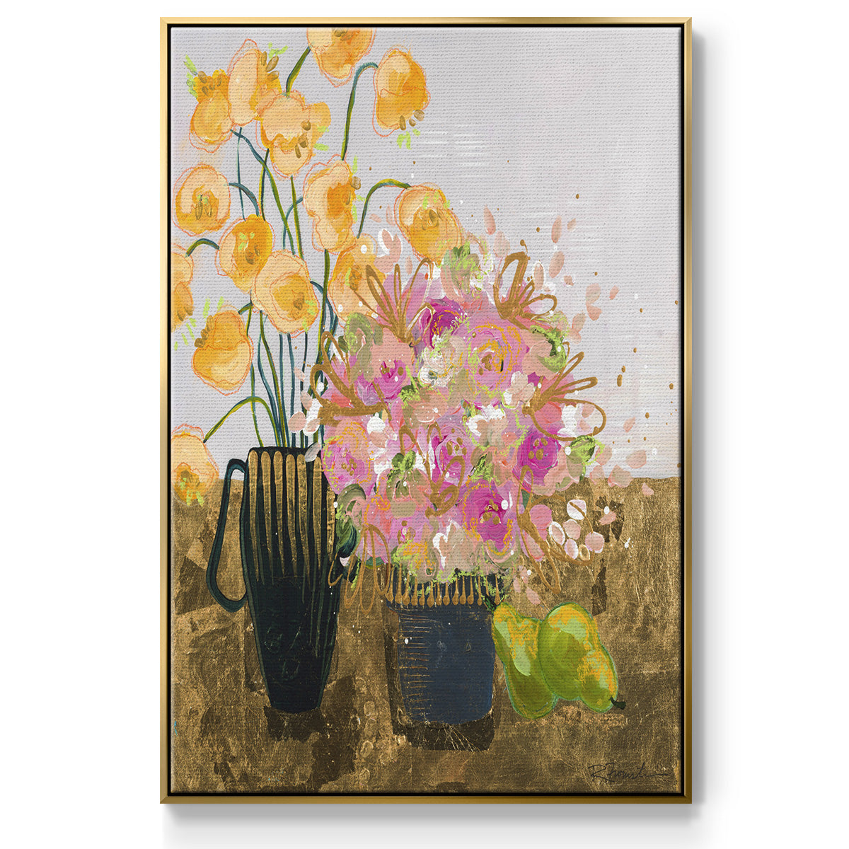 Not So Still Life - Floater Framed Canvas Print