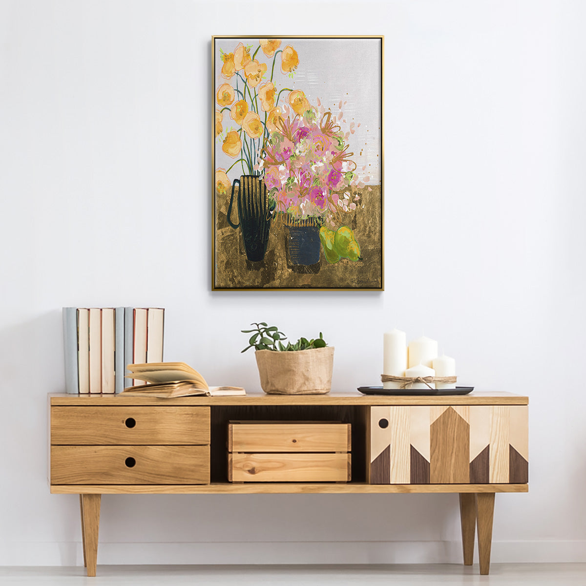 Not So Still Life - Floater Framed Canvas Print