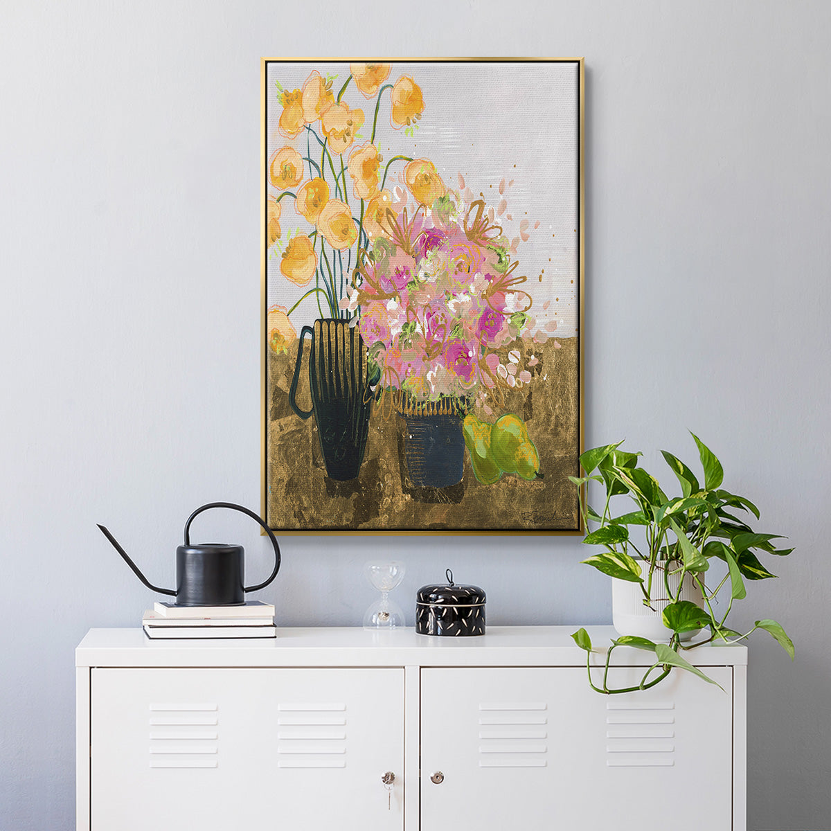 Not So Still Life - Floater Framed Canvas Print