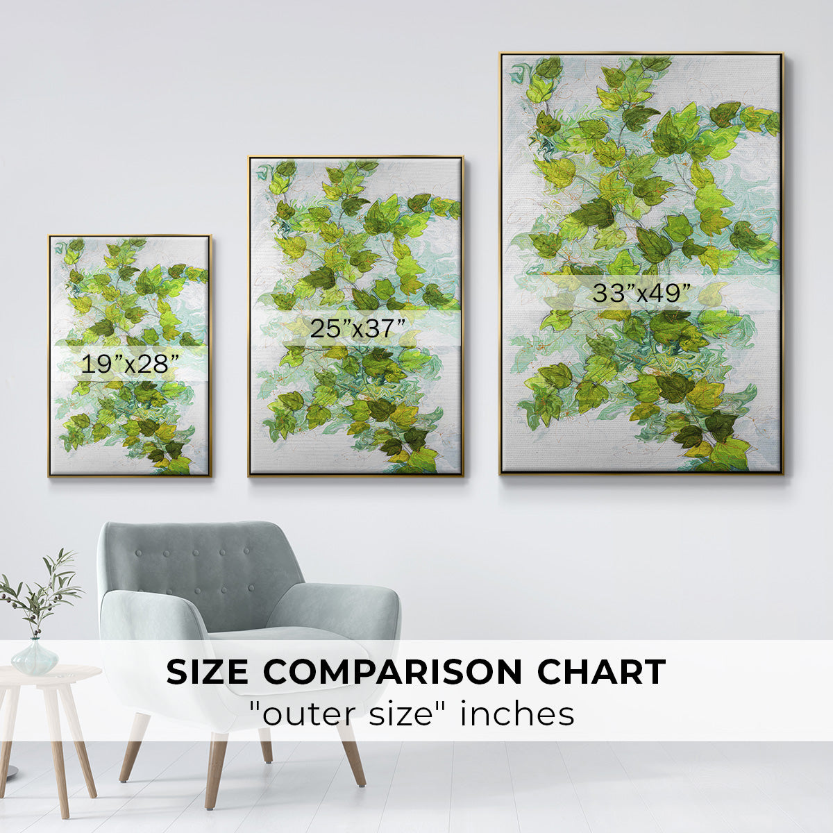 Ivy - Floater Framed Canvas Print