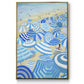 Sky Blue Beach - Floater Framed Canvas Print