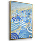 Sky Blue Beach - Floater Framed Canvas Print