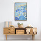 Sky Blue Beach - Floater Framed Canvas Print