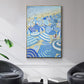 Sky Blue Beach - Floater Framed Canvas Print