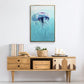 Jelly Fish - Floater Framed Canvas Print