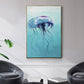 Jelly Fish - Floater Framed Canvas Print