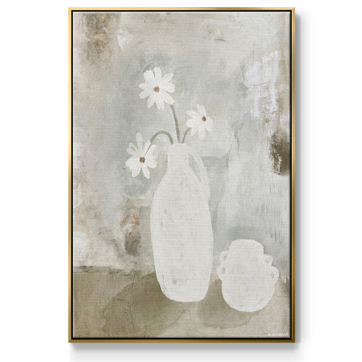Sunday Blooms - Floater Framed Canvas Print