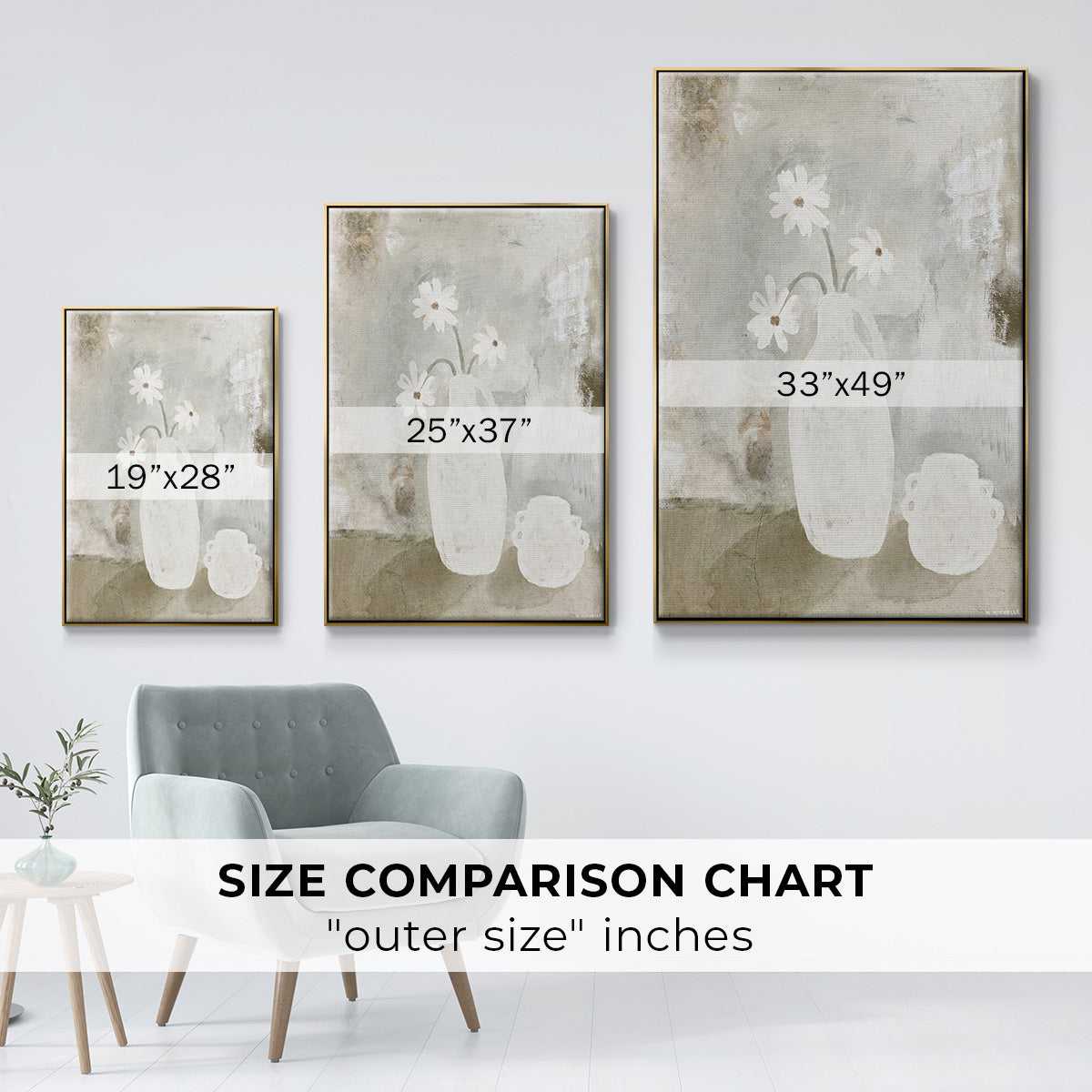 Sunday Blooms - Floater Framed Canvas Print