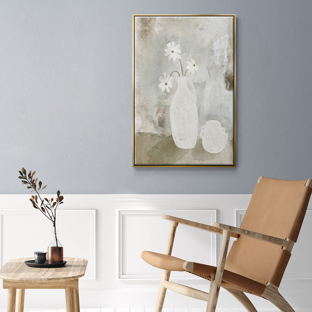 Sunday Blooms - Floater Framed Canvas Print