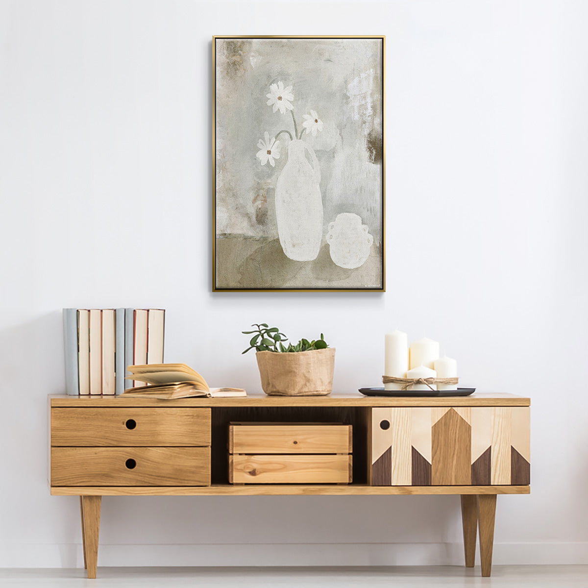Sunday Blooms - Floater Framed Canvas Print