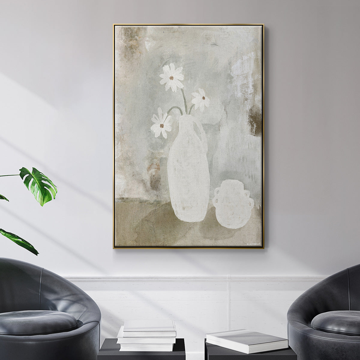 Sunday Blooms - Floater Framed Canvas Print