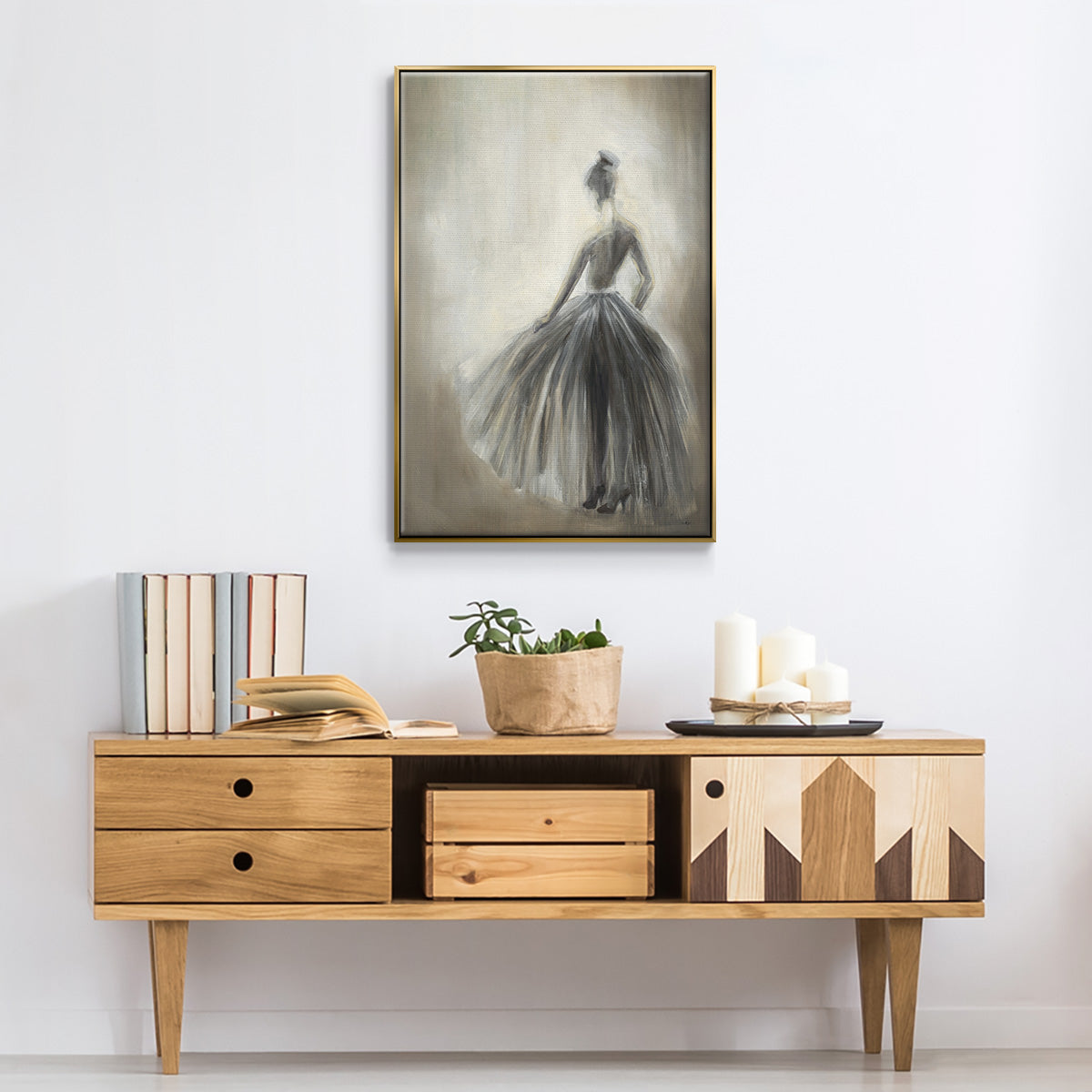 Over in the Light - Floater Framed Canvas Print
