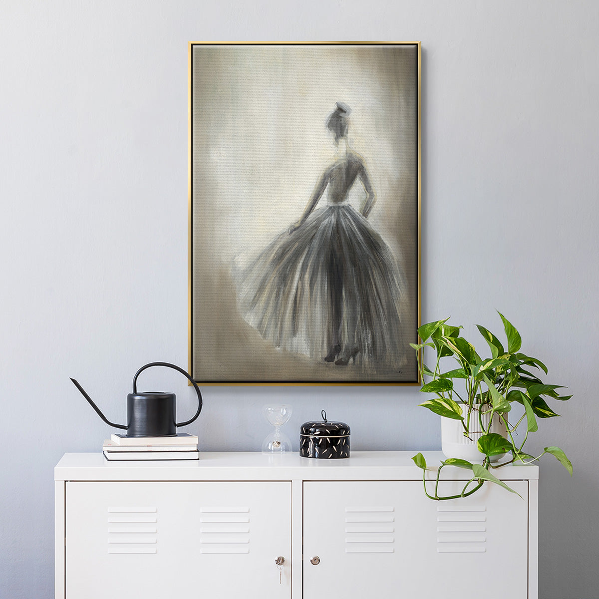Over in the Light - Floater Framed Canvas Print