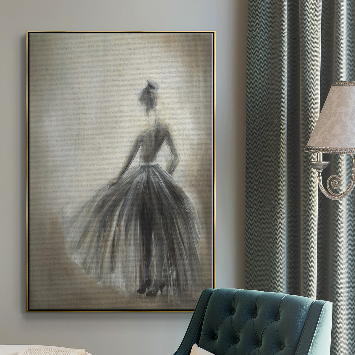 Over in the Light - Floater Framed Canvas Print