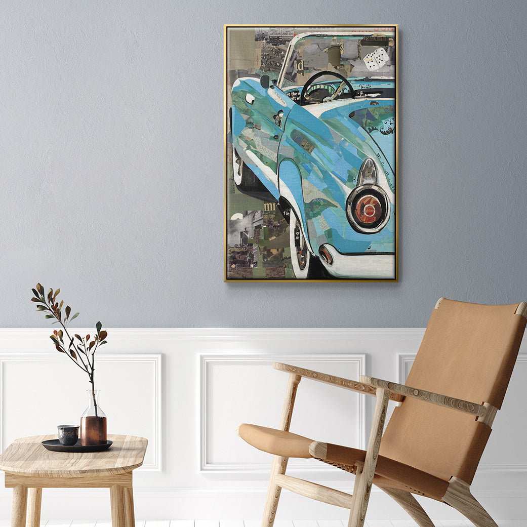 Thunderbird - Floater Framed Canvas Print