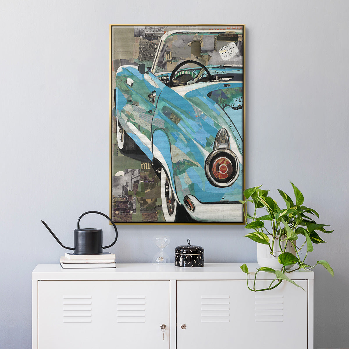 Thunderbird - Floater Framed Canvas Print