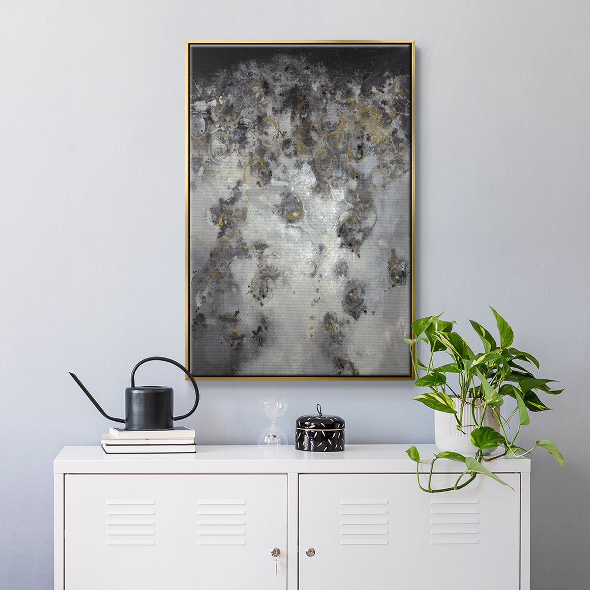 Meteor Showers - Floater Framed Canvas Print