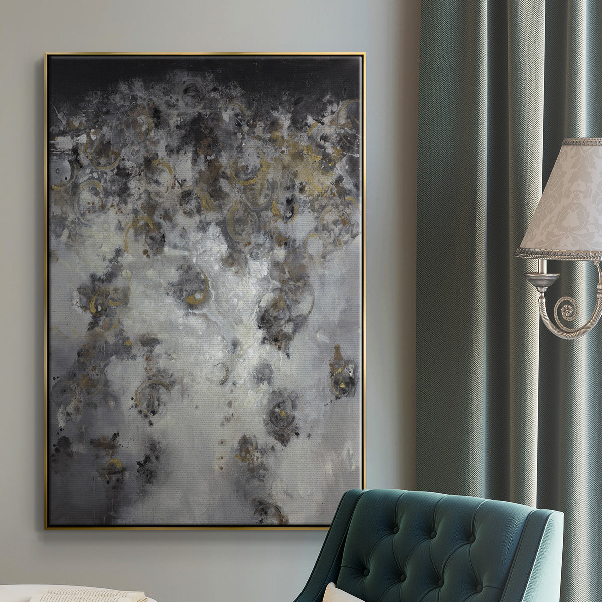 Meteor Showers - Floater Framed Canvas Print