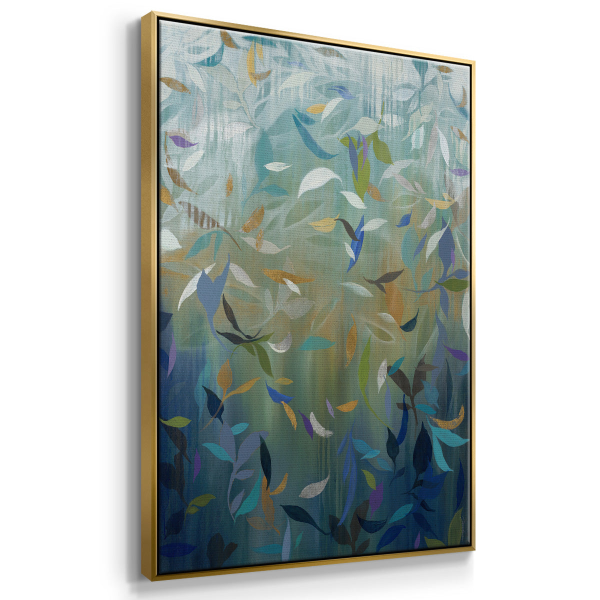 Falling Leaves - Floater Framed Canvas Print