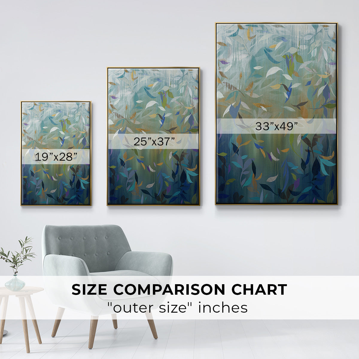 Falling Leaves - Floater Framed Canvas Print