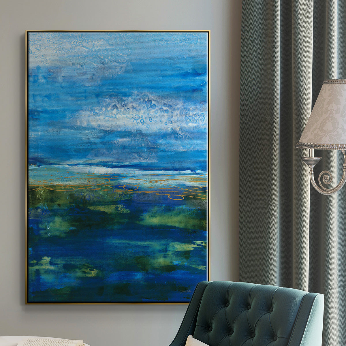 Island Groove - Floater Framed Canvas Print