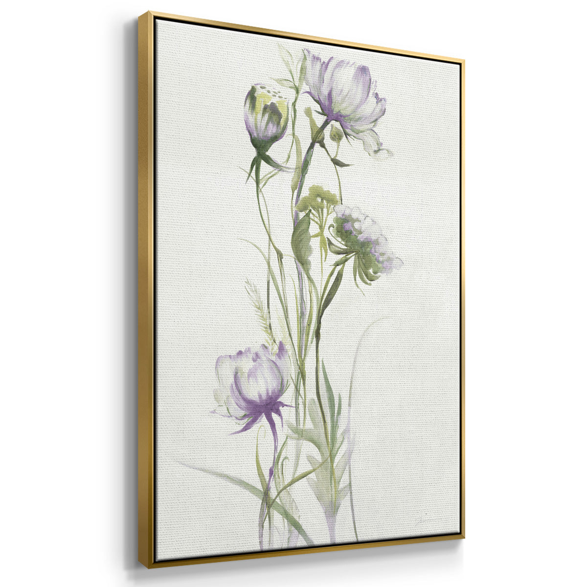 Late Summer Wildflowers I V30 - Floater Framed Canvas Print