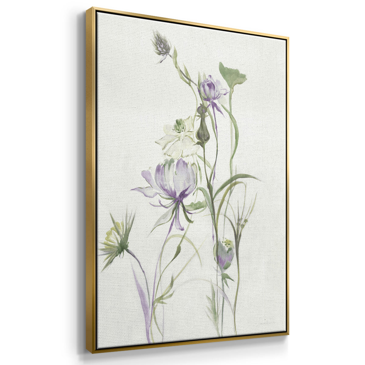 Late Summer Wildflowers II V30 - Floater Framed Canvas Print