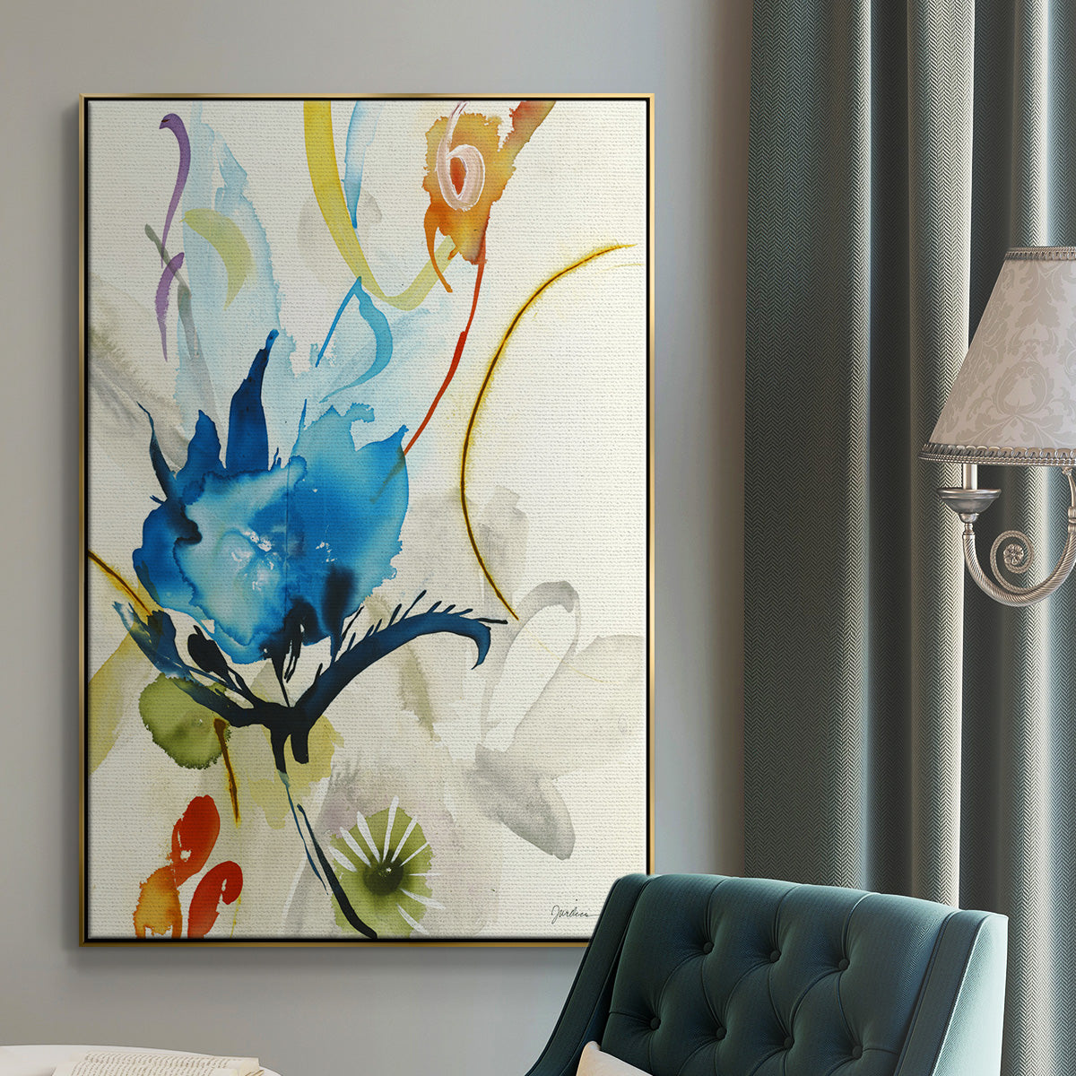 Local Color I - Floater Framed Canvas Print
