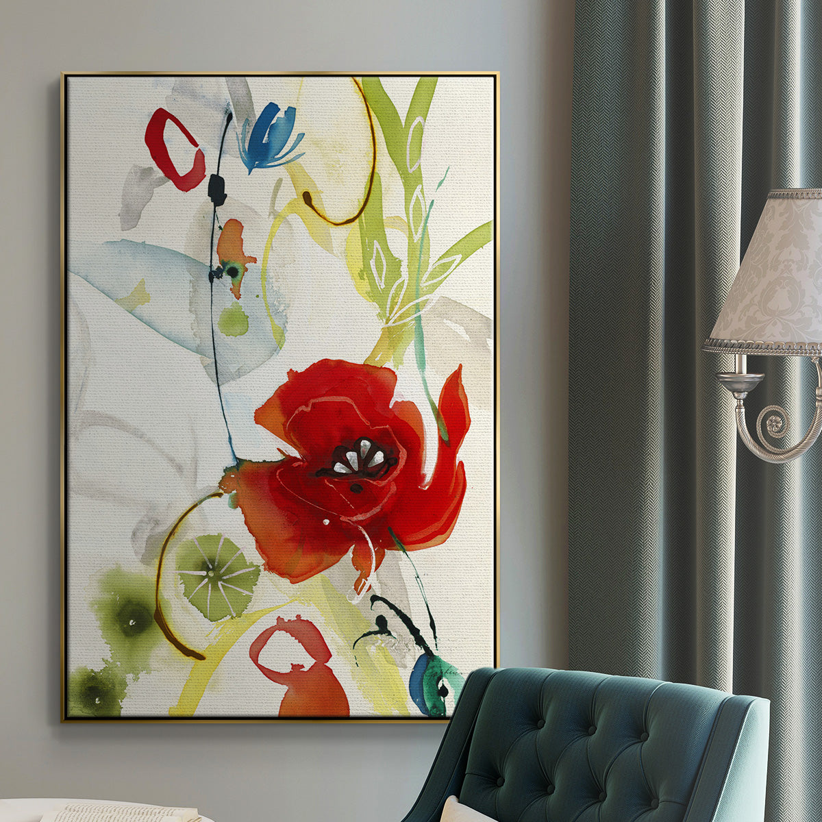 Local Color II - Floater Framed Canvas Print