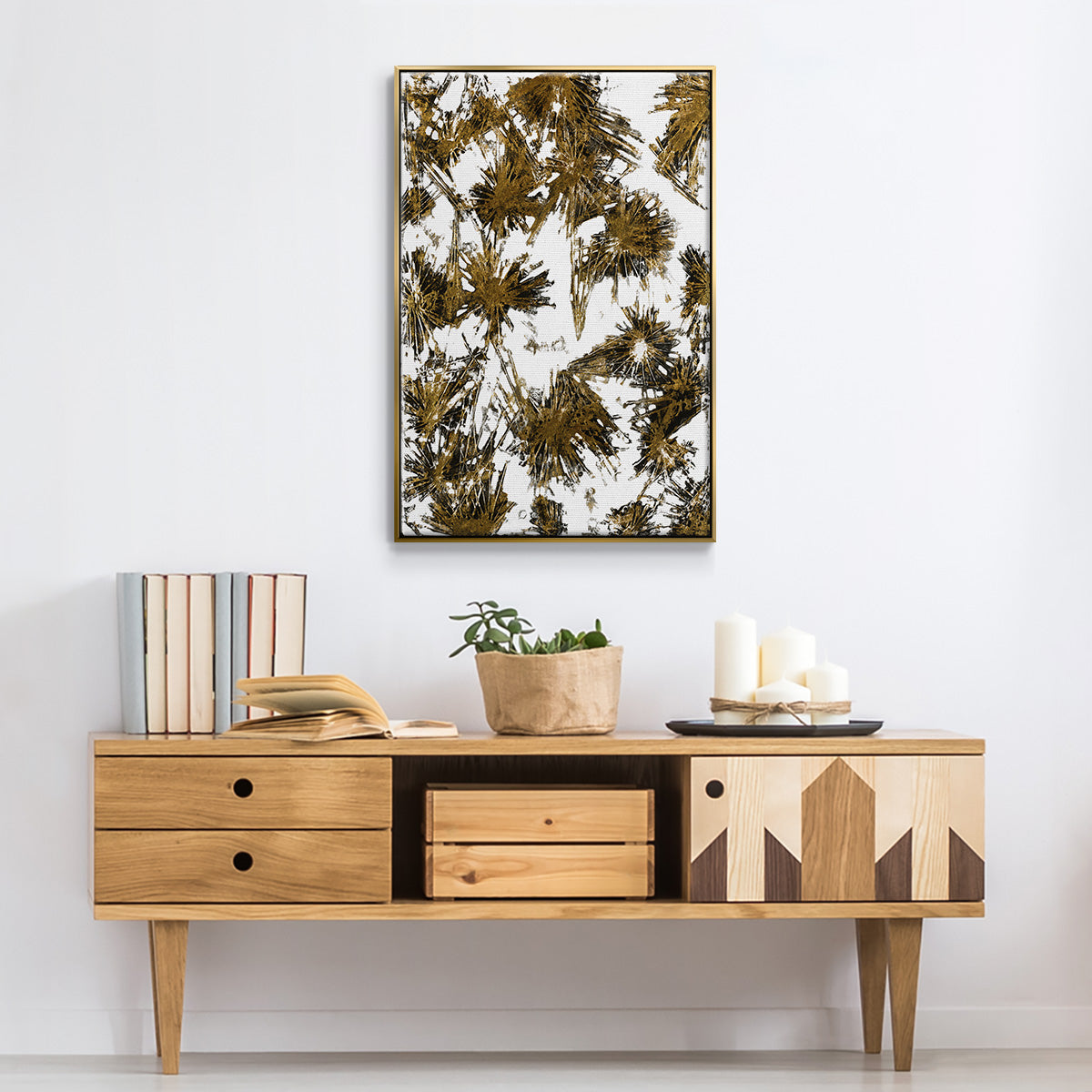 Fireworks - Floater Framed Canvas Print