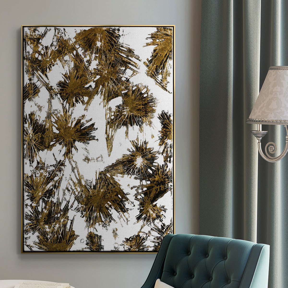 Fireworks - Floater Framed Canvas Print