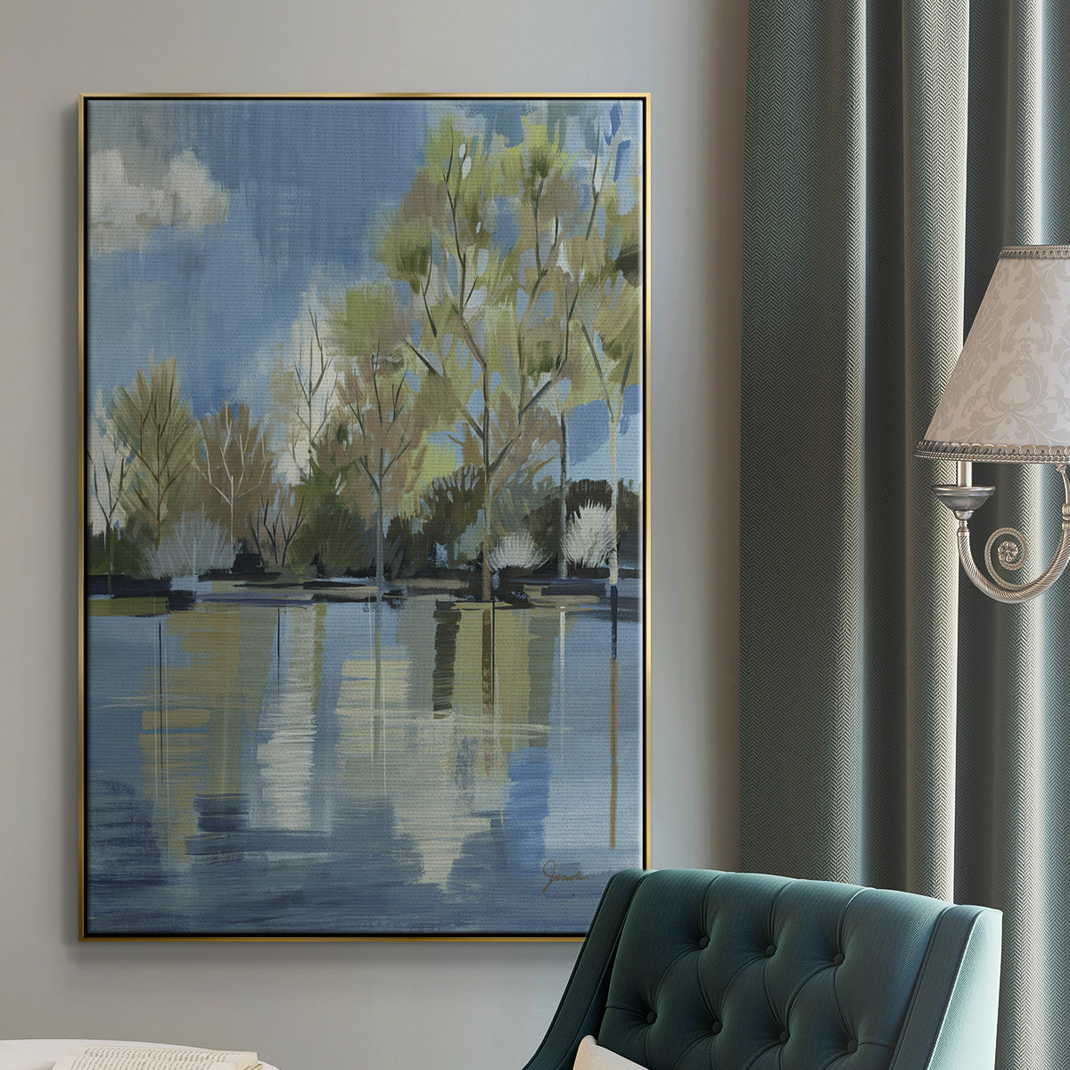 Enchanted Forest I - Floater Framed Canvas Print